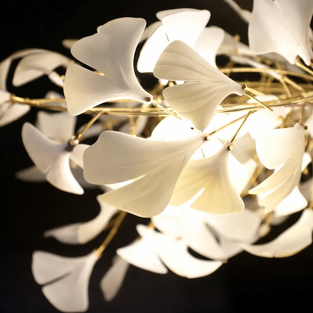 Ginkora Leaf Sculptural Chandelier Light