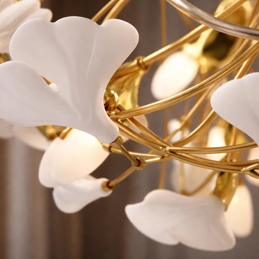 Ginkora Leaf Sculptural Chandelier Light