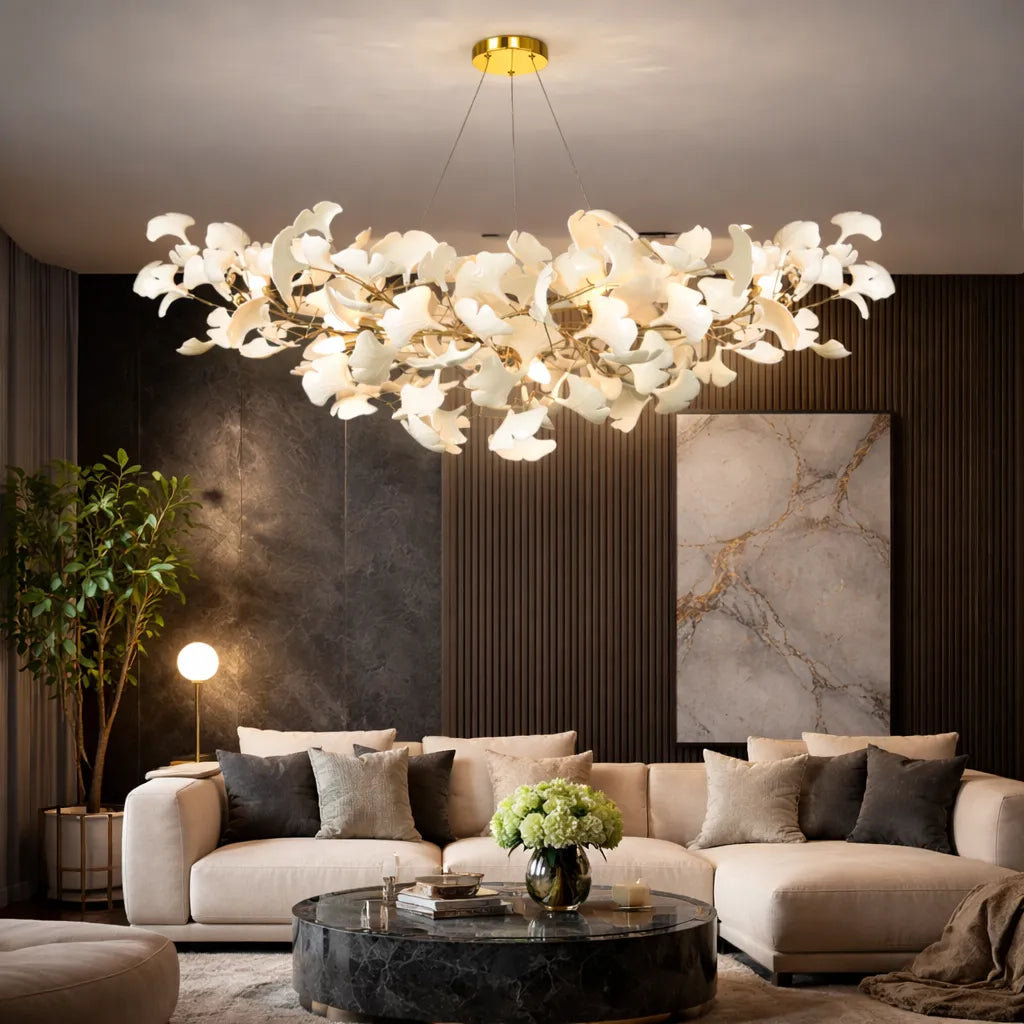 Ginkora Leaf Sculptural Chandelier Light