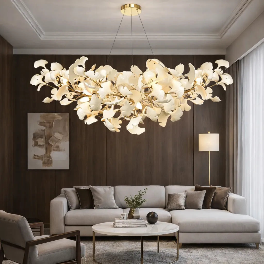 Ginkora Leaf Sculptural Chandelier Light