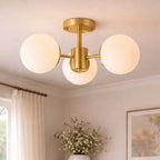 Kelven Orbital Glass Globe Ceiling Fixture