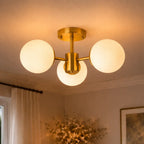 Kelven Orbital Glass Globe Ceiling Fixture