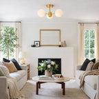 Kelven Orbital Glass Globe Ceiling Fixture