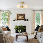 Kelven Orbital Glass Globe Ceiling Fixture