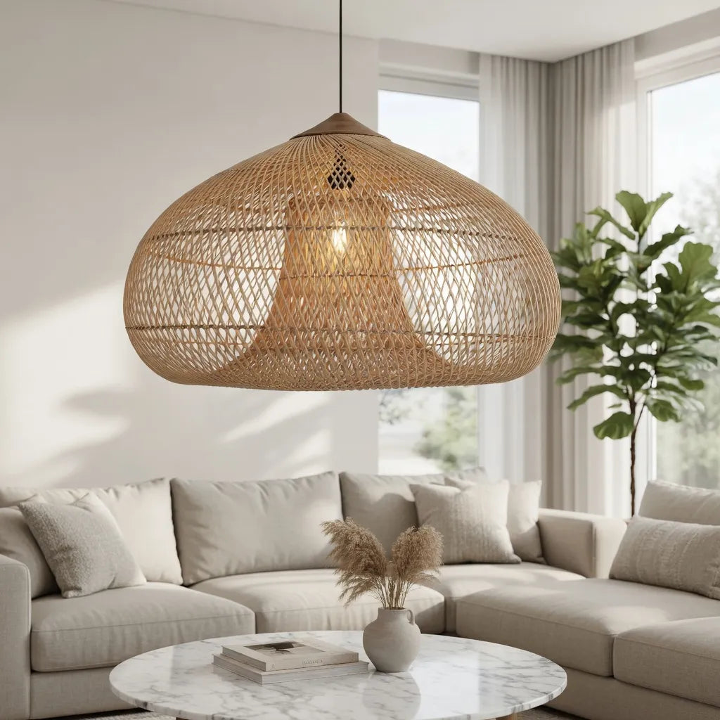Handwoven Rattan Pendant Light