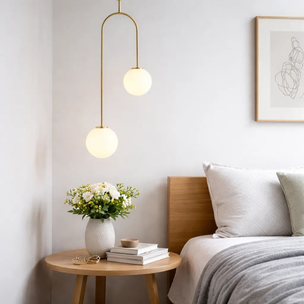 Luma Minimal Glass Globe Pendant Light