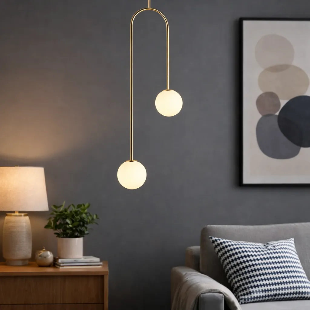 Luma Minimal Glass Globe Pendant Light