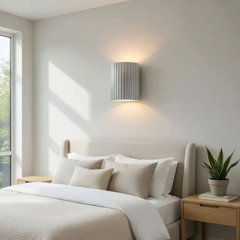 Luma Ribbed Contemporary Wall Sconce