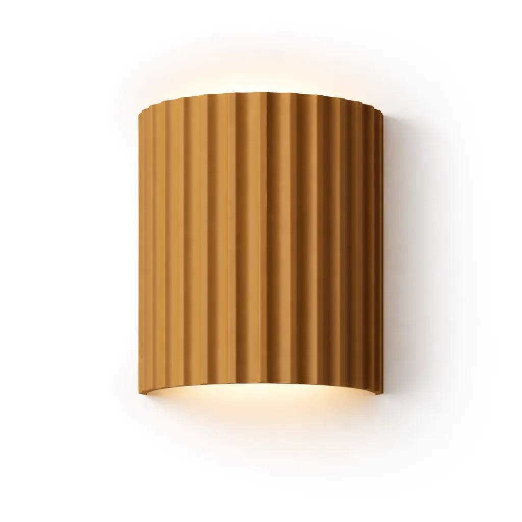 Luma Ribbed Contemporary Wall Sconce