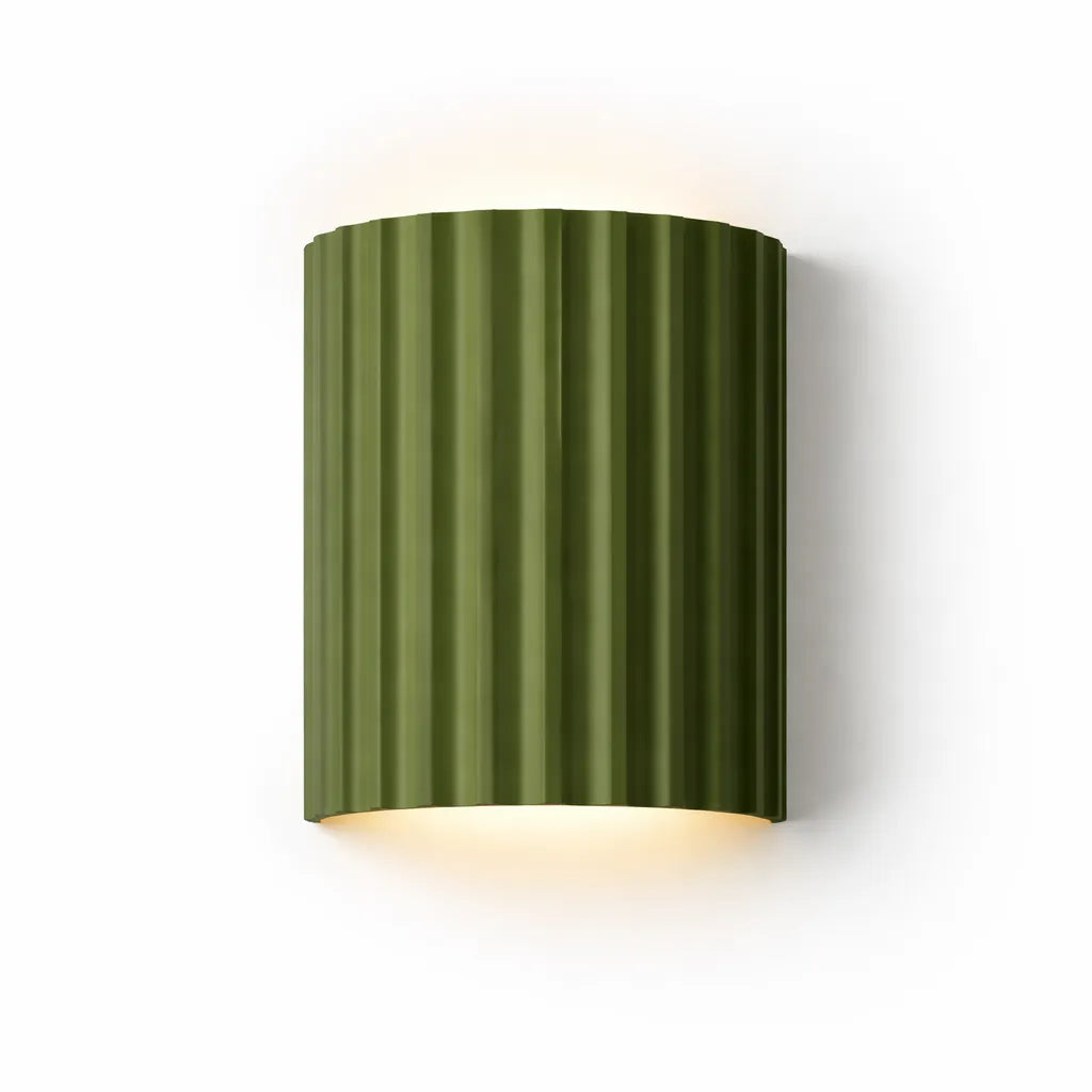 Luma Ribbed Contemporary Wall Sconce