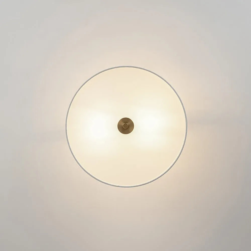 Lunera Linen Drum Semi Flush Mount Ceiling Light