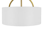 Lunera Linen Drum Semi Flush Mount Ceiling Light