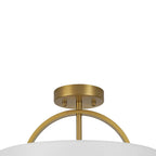 Lunera Linen Drum Semi Flush Mount Ceiling Light
