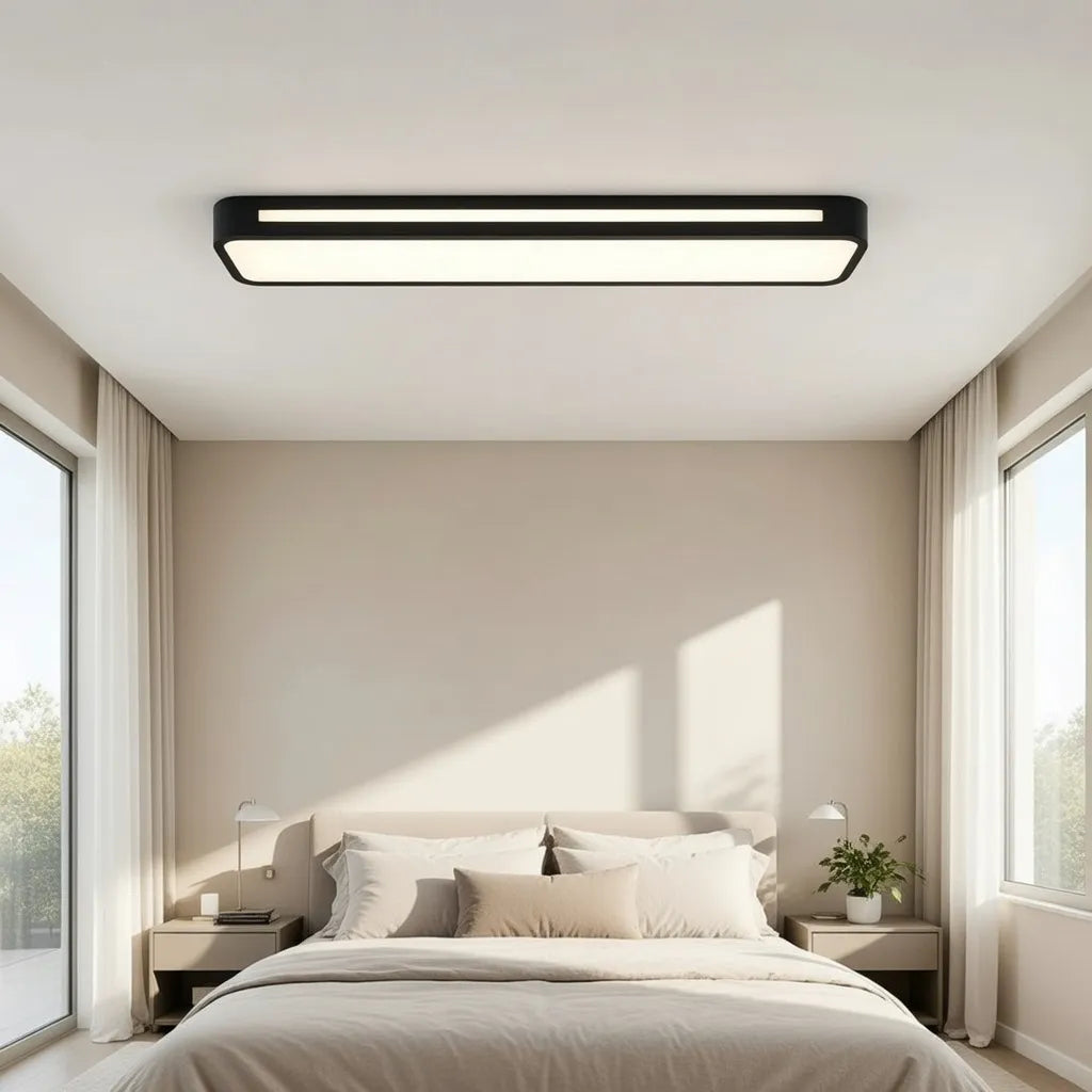 Minimal Linear Flush Mount Ceiling Light