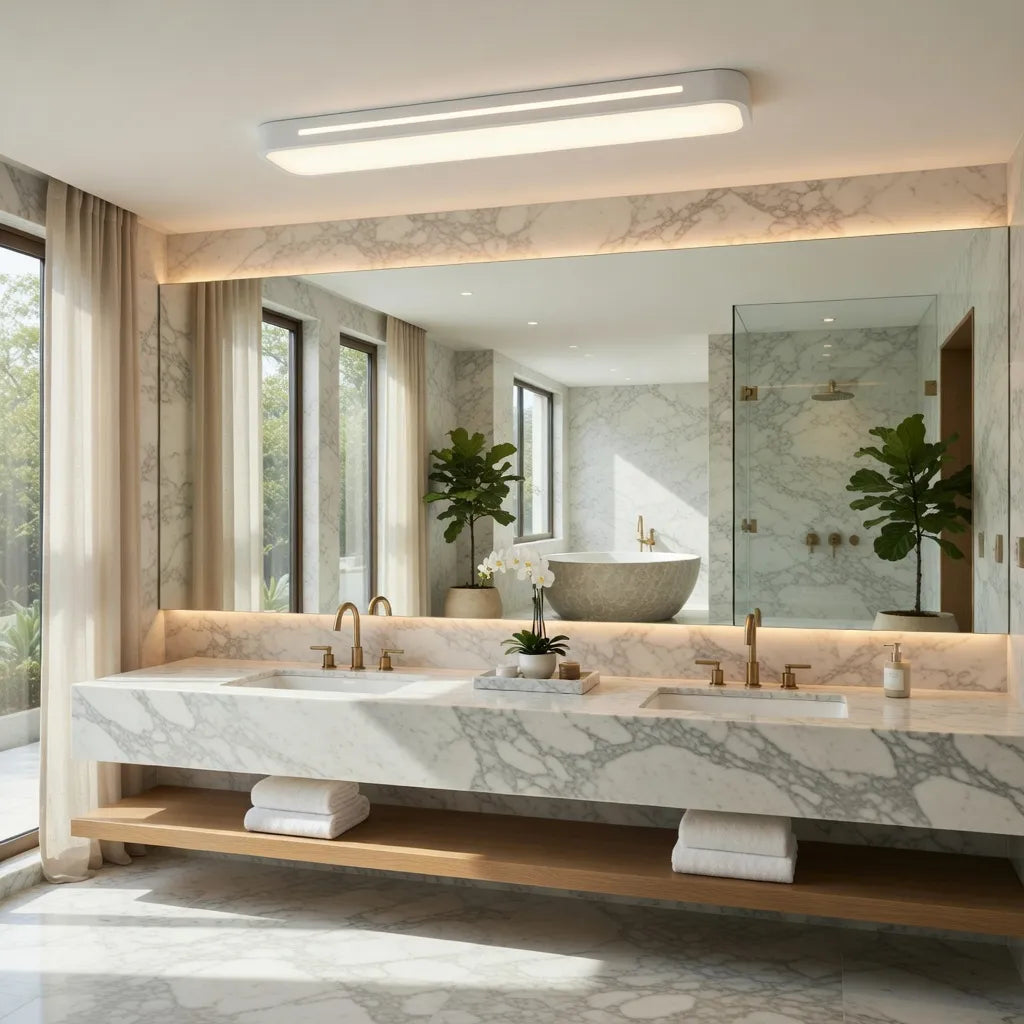 Minimal Linear Flush Mount Ceiling Light