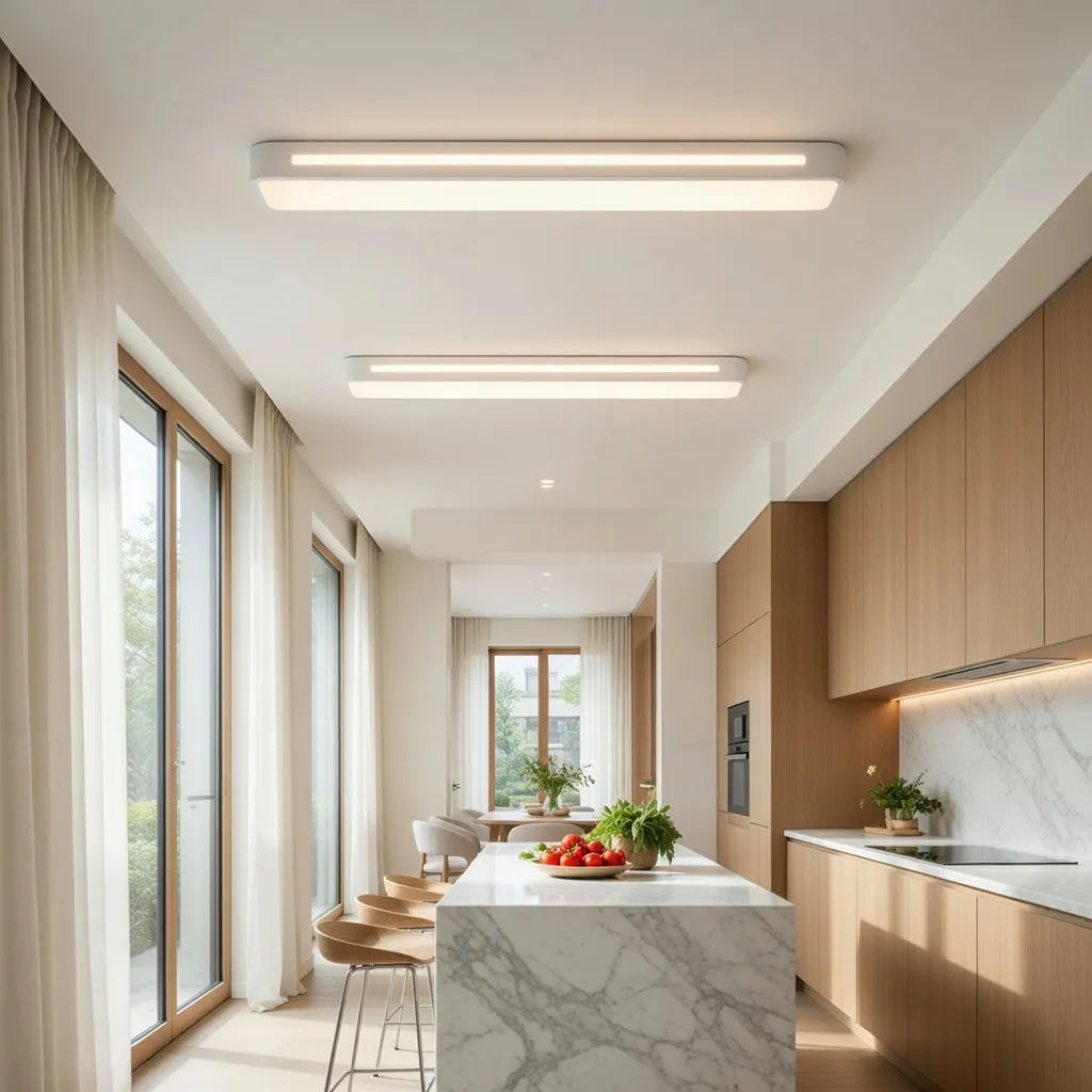 Minimal Linear Flush Mount Ceiling Light