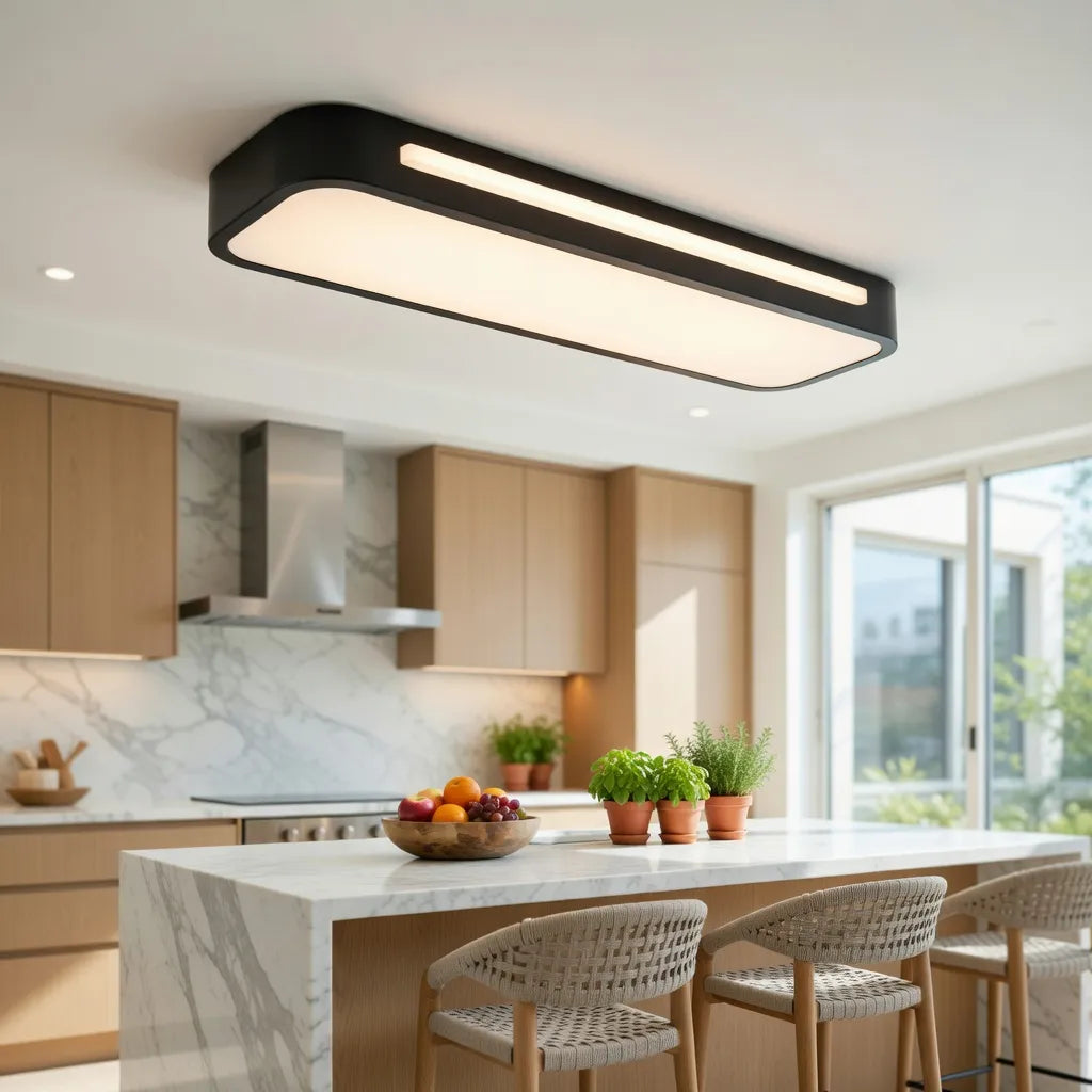 Minimal Linear Flush Mount Ceiling Light
