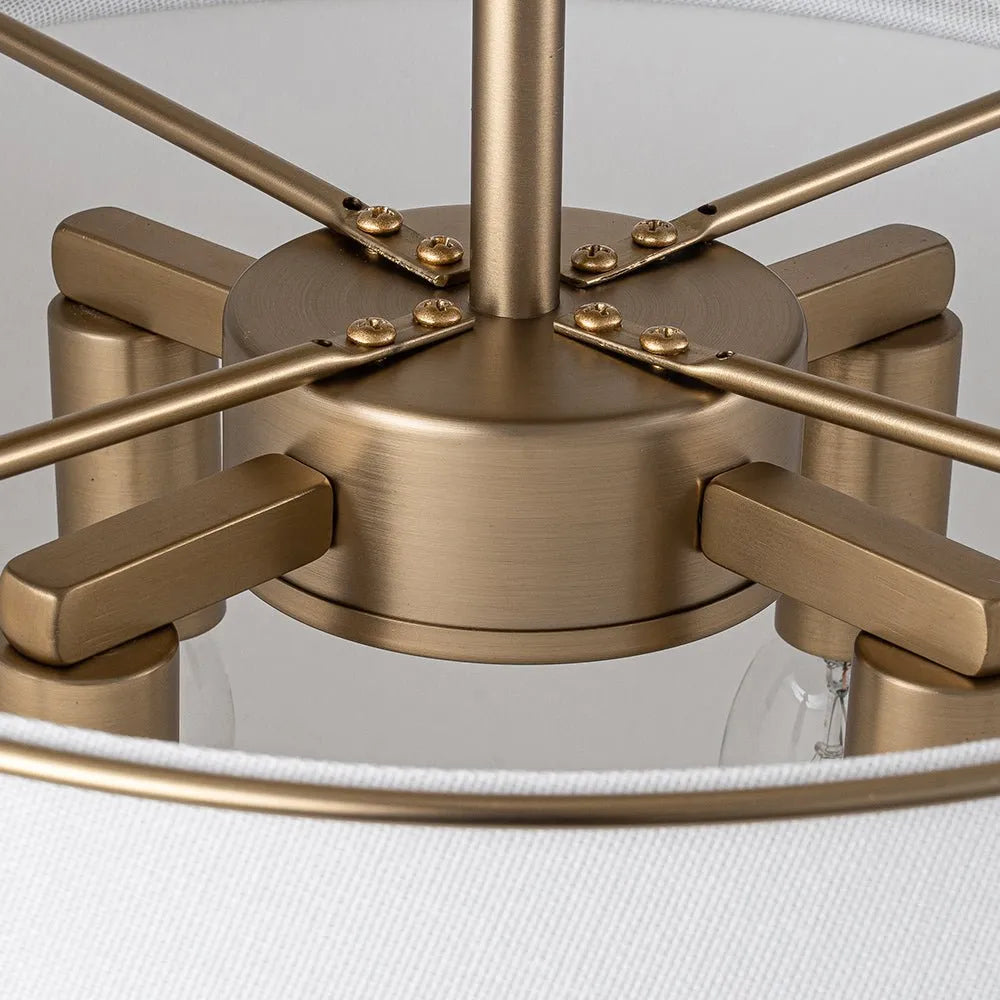 Mirel Sculpted Linen Ceiling Light