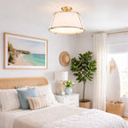 Mirel Sculpted Linen Ceiling Light