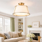 Mirel Sculpted Linen Ceiling Light