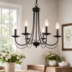 Orvelle Minimal Candle Metal Chandelier Light