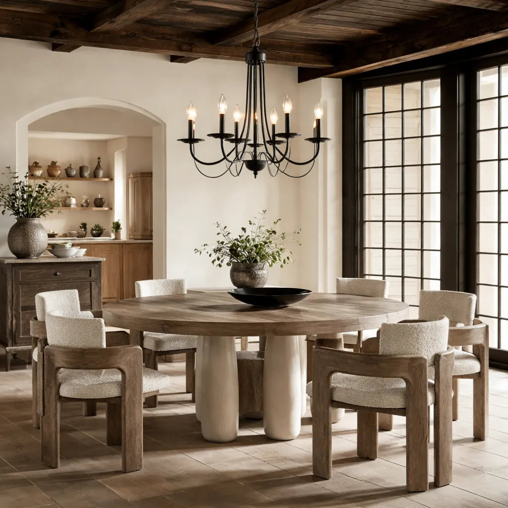 Orvelle Minimal Candle Metal Chandelier Light