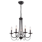 Orvelle Minimal Candle Metal Chandelier Light