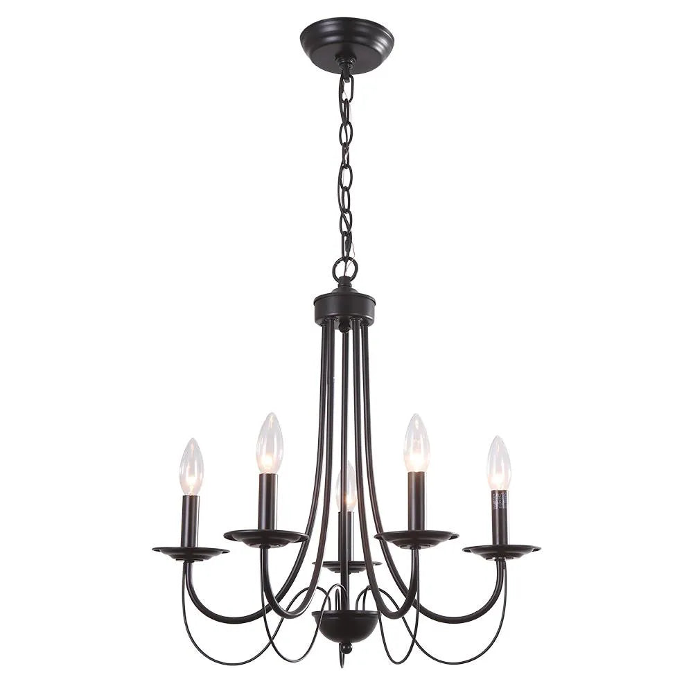 Orvelle Minimal Candle Metal Chandelier Light