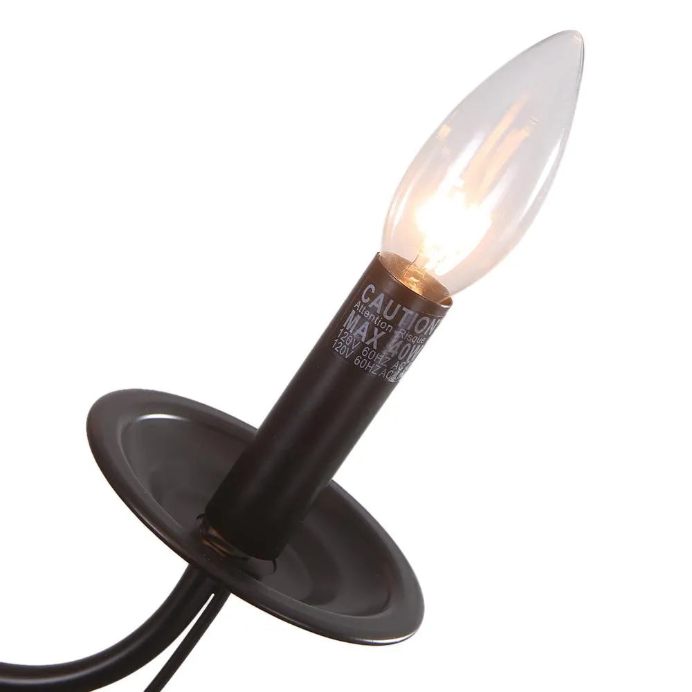 Orvelle Minimal Candle Metal Chandelier Light
