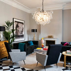 Ribbed Glass Bubble Chandelier Light