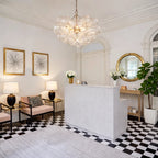 Ribbed Glass Bubble Chandelier Light