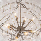 Ribbed Glass Bubble Chandelier Light