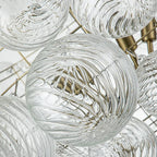Ribbed Glass Bubble Chandelier Light