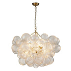 Ribbed Glass Bubble Chandelier Light