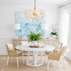 Ribbed Glass Bubble Chandelier Light