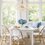 Ribbed Glass Bubble Chandelier Light