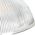Rivelle Ribbed Glass Dome Pendant Light