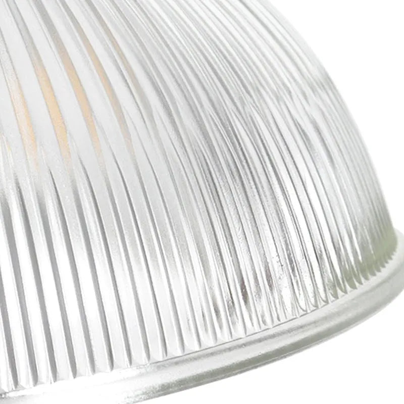 Rivelle Ribbed Glass Dome Pendant Light