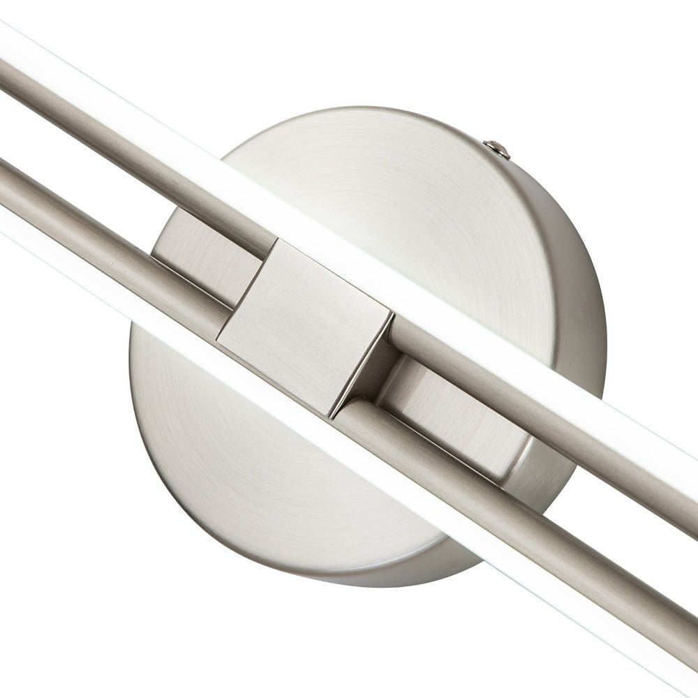Dual-Bar Linear Striped Led Vanity Light In Cool Light