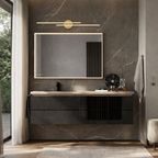 Dual-Bar Linear Striped Led Vanity Light In Cool Light