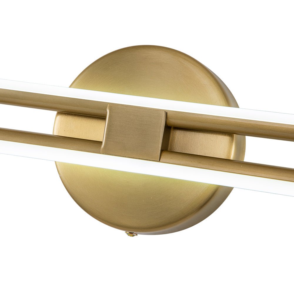 Dual-Bar Linear Striped Led Vanity Light In Cool Light
