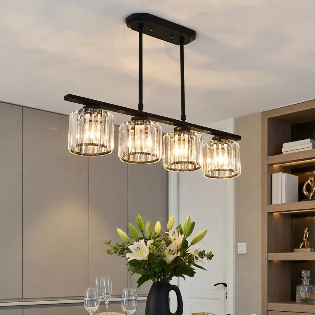 Solis Linear Glass Island Pendant Light