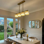 Solis Linear Glass Island Pendant Light