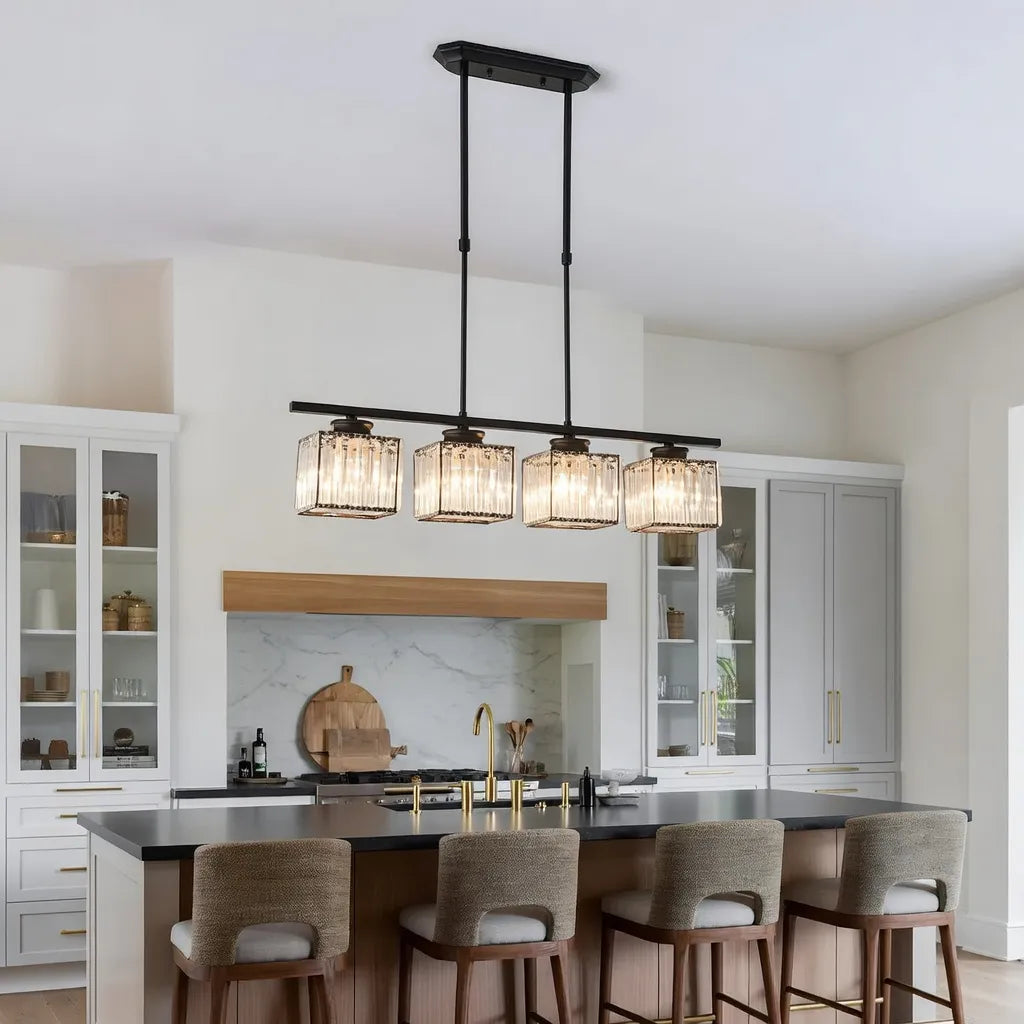 Solis Linear Glass Island Pendant Light