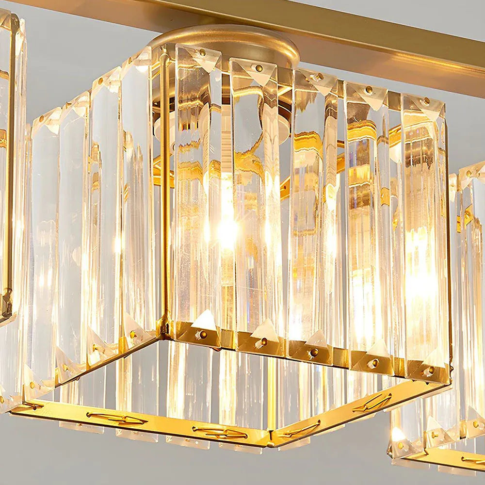 Solis Linear Glass Island Pendant Light