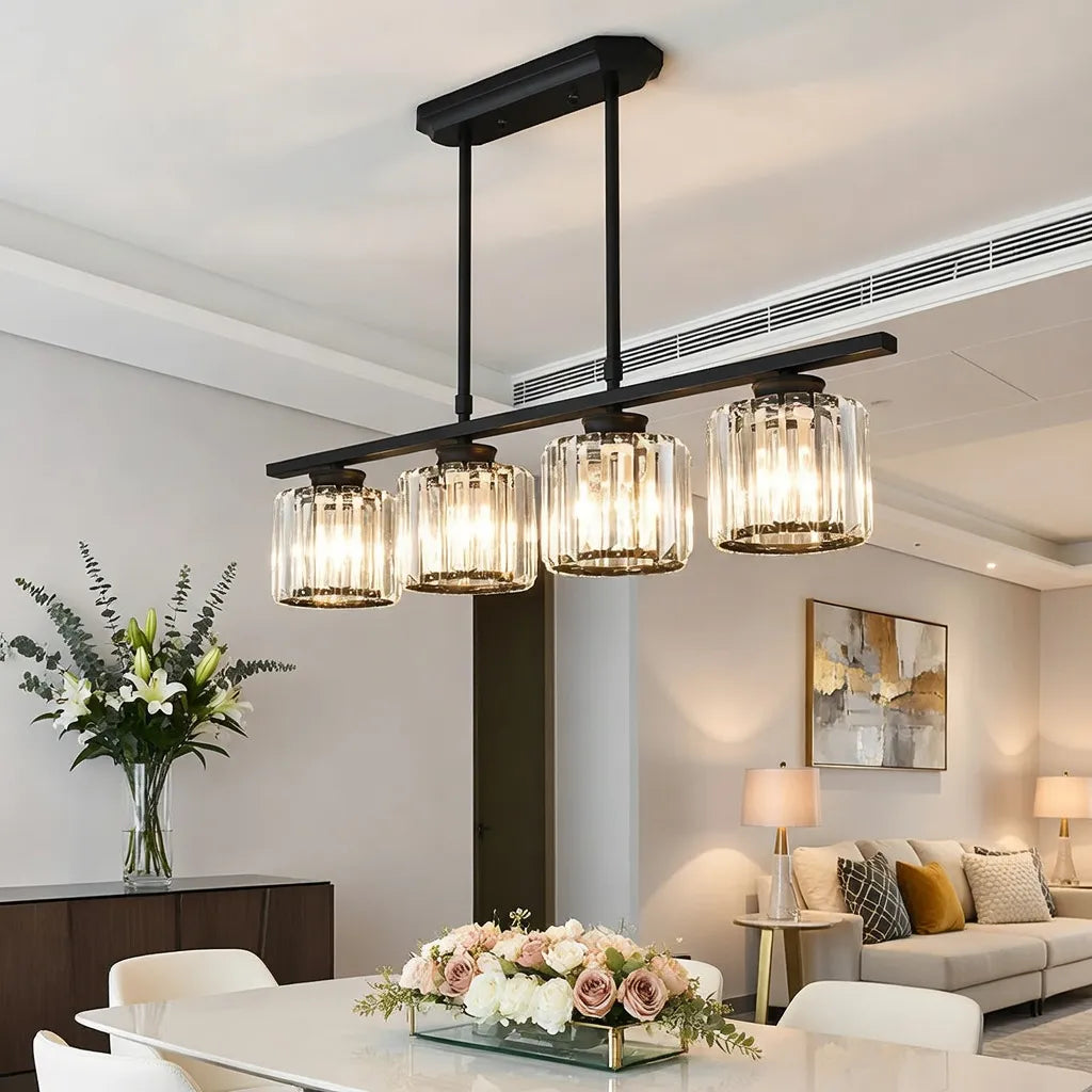 Solis Linear Glass Island Pendant Light