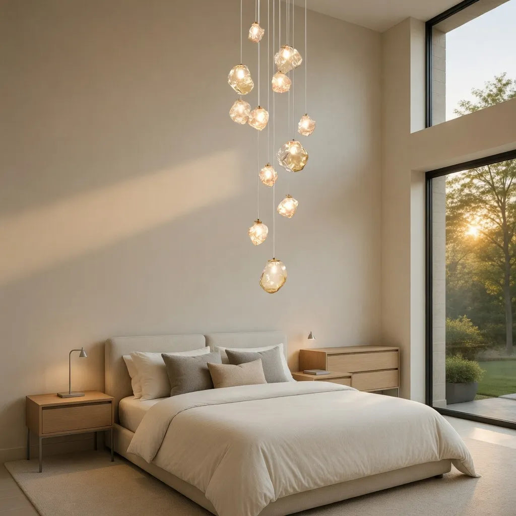 Strata Architectural Staircase Chandelier Light
