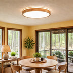 Valen Dimmable LED Flush Mount Ceiling Light with Wood Frame