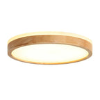 Valen Dimmable LED Flush Mount Ceiling Light with Wood Frame