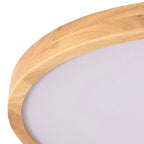 Valen Dimmable LED Flush Mount Ceiling Light with Wood Frame